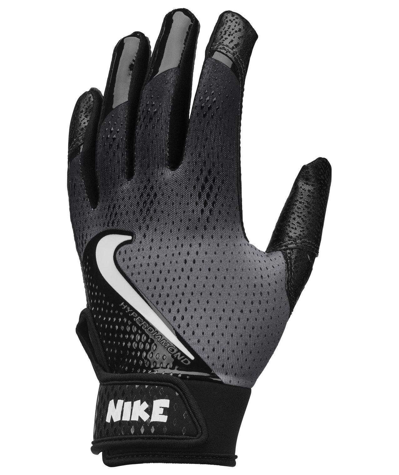 Nike Kids' Hyperdiamond Gloves-Black/White - BLACK/WHITE